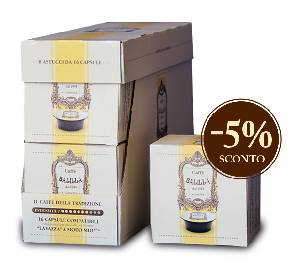 Lavazza® und Modo Mio® kompatible Kapseln (2 Schachteln mit 128 Kapseln)